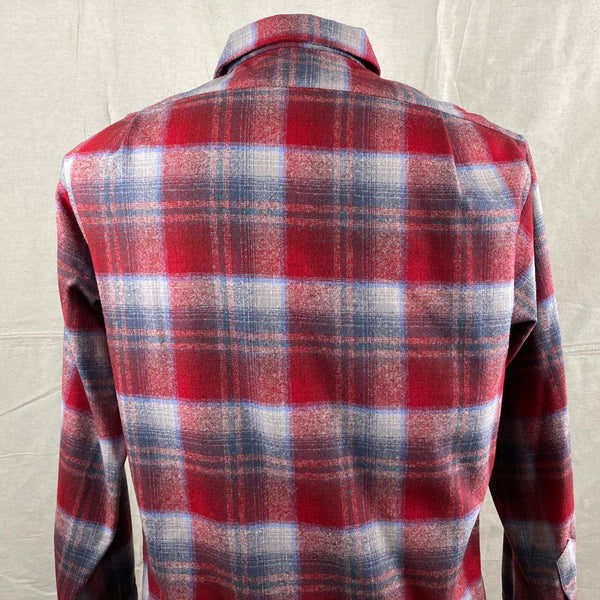 Upper Rear View of Vintage Red/Blue Pendleton Board Shirt SZ M