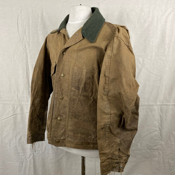 Left Front View on Filson Tin Cloth Jacket Style 620