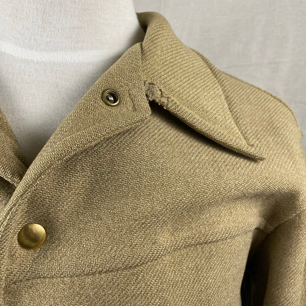 Small Bit of Fraying on Collar on Vintage Pendleton Wool Tan Coat