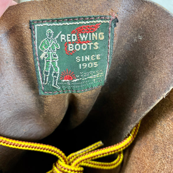 1953 Red Wing Label on Vintage 1950s Red Wing Moc Toe 877's Rare Size 9
